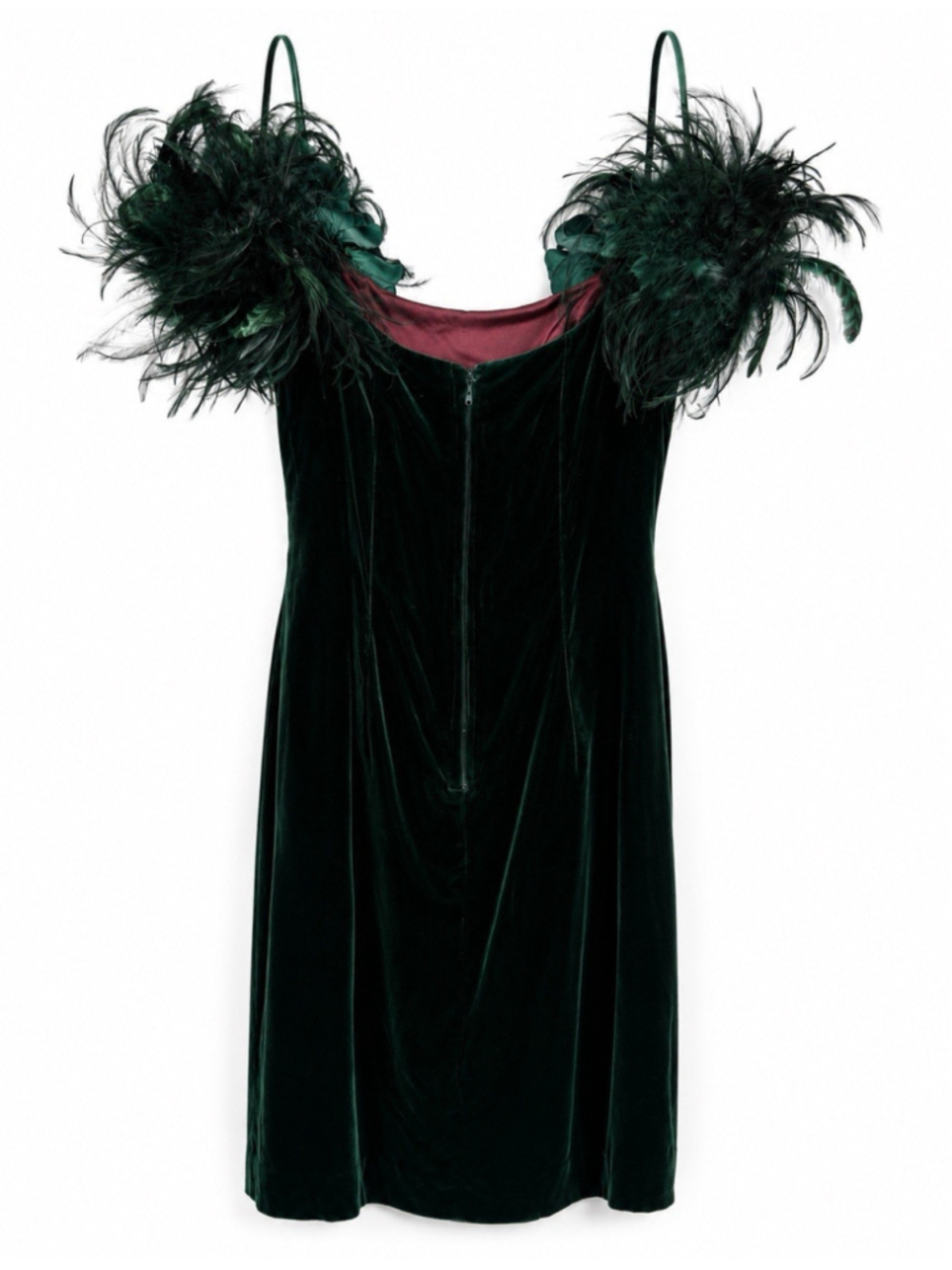 VICTOR COSTA Vintage Green Crepe Cocktail Dress